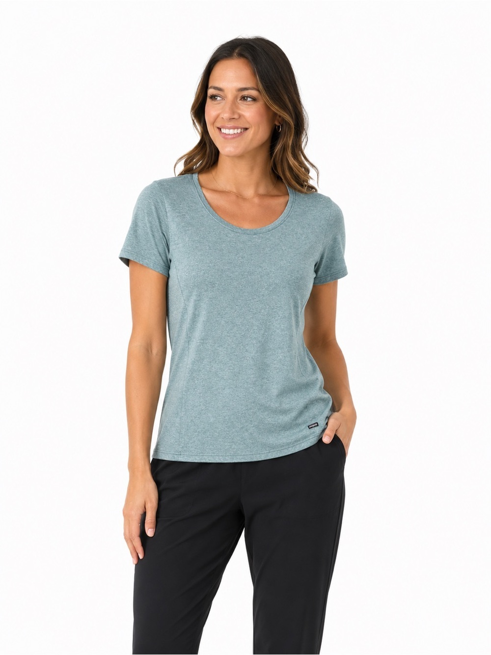 REI Co-op Women’s Tee Shirt Green Heather Short Sleeve Size M
